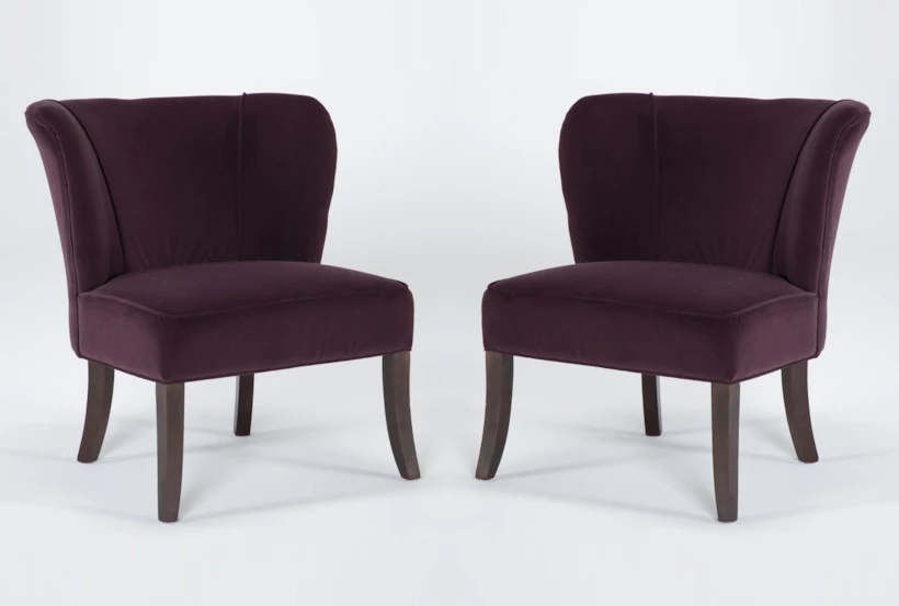 Krista Eggplant Accent Chair, Set of 2 - 360