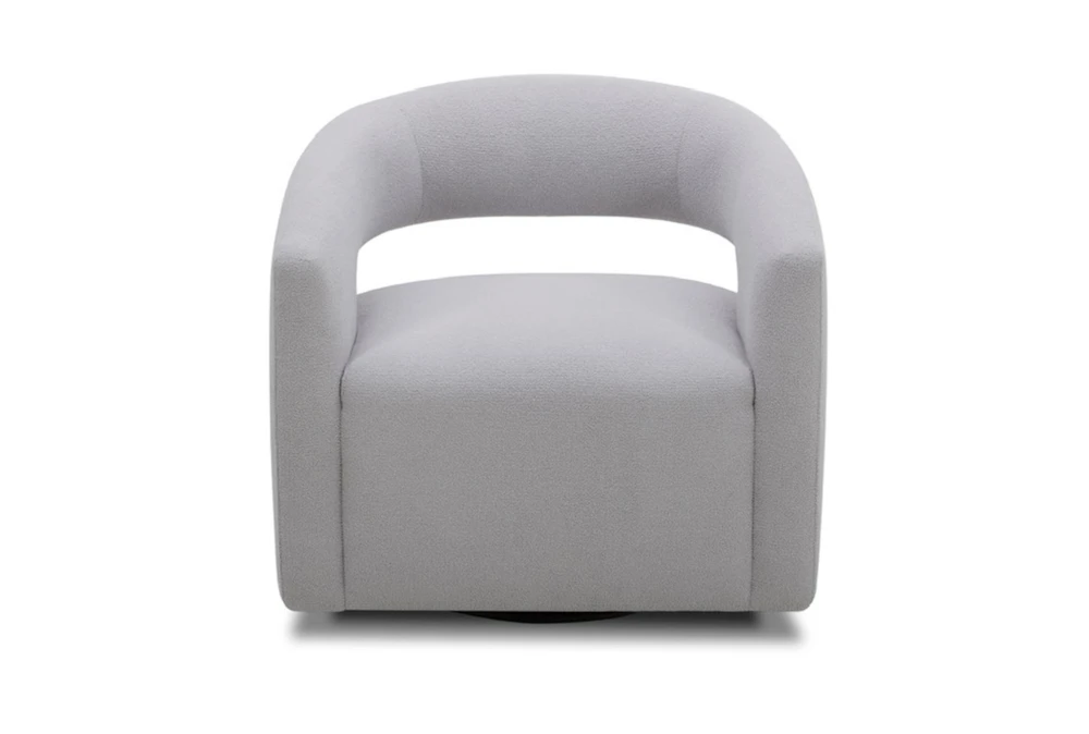 Maddyson Dove Open Back Swivel Accent Arm Chair