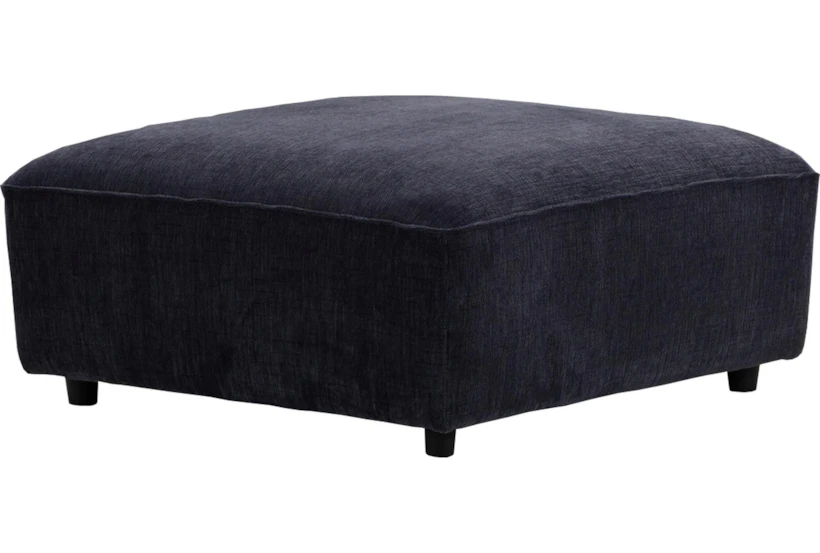 Fit Blue Ottoman with Casters - 360