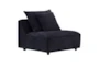 Fit Blue Armless Chair with 1 Back Pillow And 1 Toss Pillow - Detail