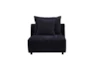 Fit Blue Armless Chair with 1 Back Pillow And 1 Toss Pillow - Signature