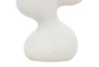 18" White Speckled Polystone Abstract Curved Shape Sculpture - Detail