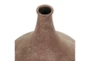20" Copper + Cream Distressed Textured Metal Vase - Detail