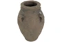 15" Brown Distressed Handmade Ceramic Arch Handle Vase - Material
