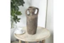 15" Brown Distressed Ceramic Amphora Vase - Room