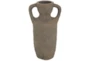 15" Brown Distressed Ceramic Amphora Vase - Signature