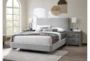Nora Grey King Upholstered Panel Bed - Room