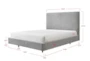 Nora Grey Queen Bed Upholstered Panel Bed - Detail
