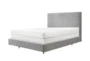 Nora Grey Queen Bed Upholstered Panel Bed - Signature