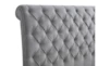Kathy Grey Queen Upholstered Chesterfield Sleigh Bed - Material