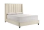 Amy White Queen Upholstered Shelter Bed - Signature