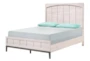 Valerie White King Panel Bed - Signature