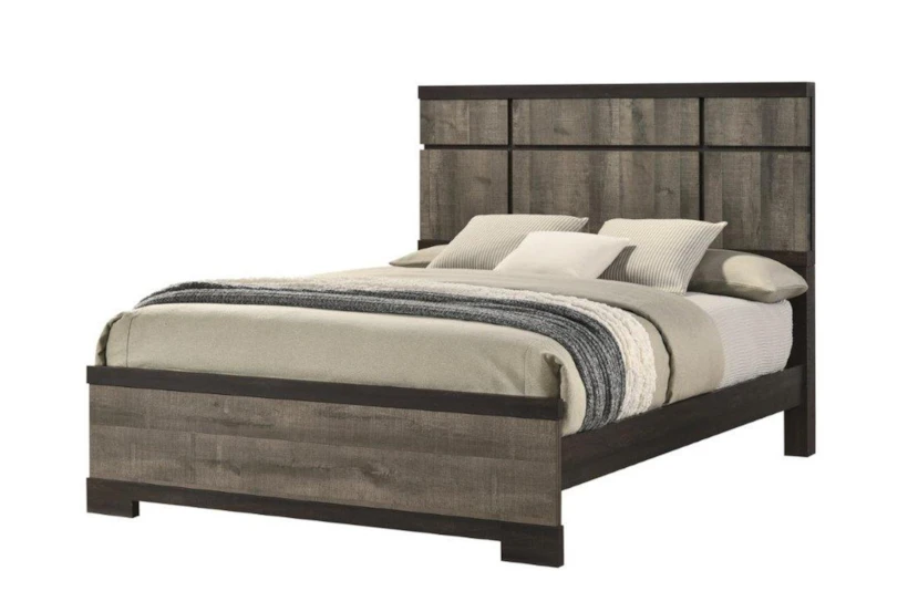 Reby Grey Queen Panel Bed - 360