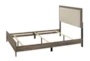 Milsie Grey Queen Upholstered Panel Bed - Slats