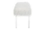 48" White Faux Fur + Lucite Bench - Side
