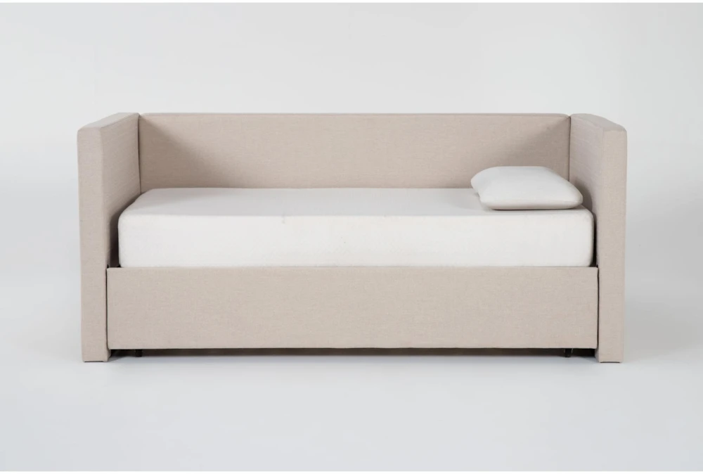 Emmerson II Linen Upholstered Full Daybed With Trundle