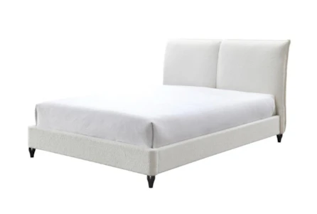 Jana White Queen Upholstered Panel Bed
