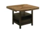 Kaely 46-60" Round Drop Leaf Kitchen Counter With Stool Set For 4 - Detail