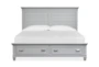 Catherine Grey King Wood Storage Bed - Front