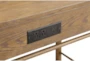 60" Oval Writing Desk With 3 Drawers - Detail