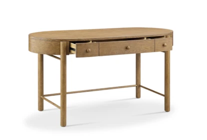 60 Oval Writing Desk With 3 Drawers