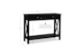 Dowler Black Console Table With Storage - Detail