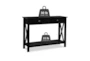 Dowler Black Console Table With Storage - Detail