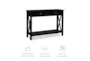 Dowler Black Console Table With Storage - Material