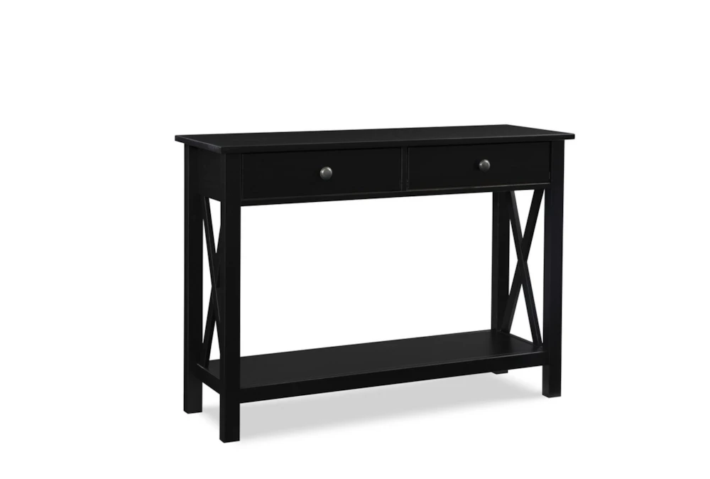 Dowler Black Console Table With Storage
