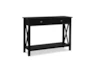 Dowler Black Console Table With Storage - Signature