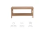Dowler Natural Coffee Table With Storage - Material
