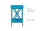 Dowler Teal End Table With Storage - Material