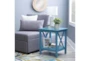 Dowler Teal End Table With Storage - Room