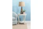 Malden White Side Table With Storage - Room