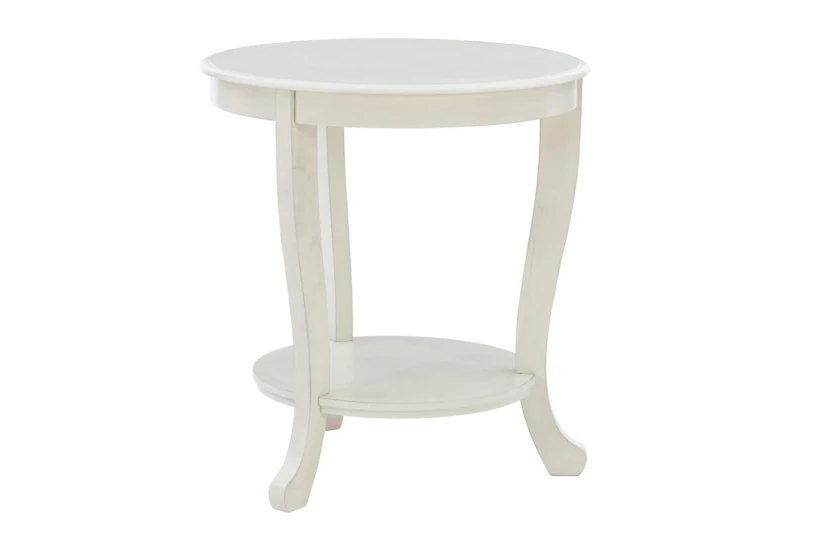 Malden White Side Table With Storage - 360