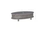 Isabella Grey Oval Coffee Table - Detail