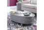 Isabella Grey Oval Coffee Table - Room