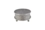 Isabella Grey Oval Coffee Table - Side