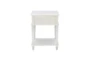 Pinson Wite Side Table With Storage - Back