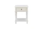 Pinson Wite Side Table With Storage - Front