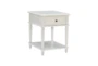 Pinson Wite Side Table With Storage - Signature