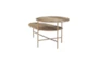 Clelland Natural Gold Two Tiered Coffee Table - Back