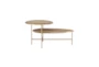 Clelland Natural Gold Two Tiered Coffee Table - Front