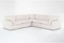 Zone Cream 5 Piece Modular Sectional with 3 Corners, 2 Armless Chairs - Signature