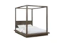 Maddox Queen Platform Wood Canopy Bed - Front