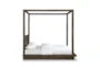 Maddox Queen Platform Wood Canopy Bed - Side