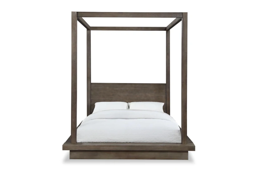 Maddox Queen Platform Wood Canopy Bed - 360