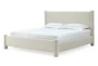 Brianna White Queen Upholstered Platform Bed - Front