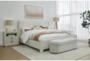 Brianna White Queen Upholstered Platform Bed - Room