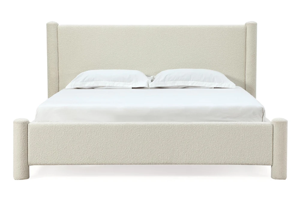 Brianna White Queen Upholstered Platform Bed